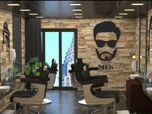 hair saloon 3D 模型