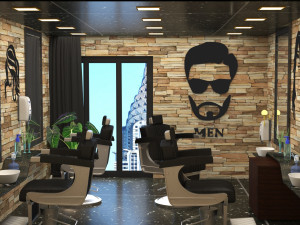 hair saloon 3D 模型