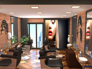 beauty salon women 3D 모델