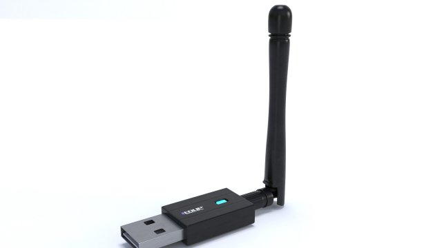 bluetooth wi-fi usb adapter edup low-poly Modello 3D .c4d .max .obj .3ds .fbx .stl .blend 