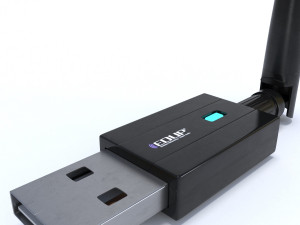 bluetooth wi-fi usb adapter edup low-poly Modello 3D