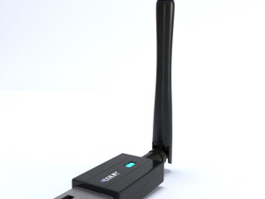 bluetooth wi-fi usb adapter edup low-poly Modello 3D