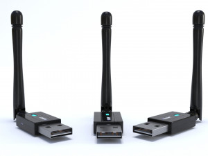 bluetooth wi-fi usb adapter edup low-poly Modello 3D