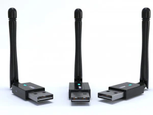 bluetooth wi-fi usb adapter edup low-poly 3D Model