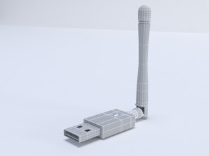 bluetooth wi-fi usb adapter edup low-poly Modello 3D