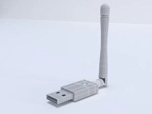 bluetooth wi-fi usb adapter edup low-poly 3D Model
