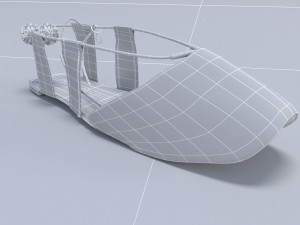 flat ladies shoes mojari Modelo 3D
