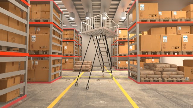 warehouse 3D मॉडल .c4d .max .obj .3ds .fbx .stl .blend 