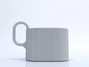 coffee cup low-poly 3D Model