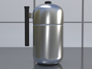 interior kitchen tableware scene low-poly Modelo 3D