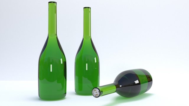 wine bottles 3D Модель .c4d .max .obj .3ds .fbx .stl .blend 
