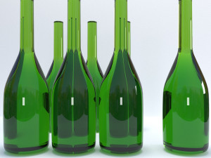wine bottles 3D Модель