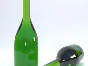 wine bottles 3D Model