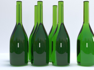 wine bottles 3D Модель