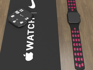 apple watch nike edition all colors low-poly Model 3D