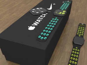 apple watch nike edition all colors low-poly Model 3D