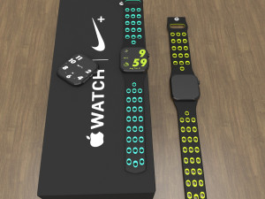 apple watch nike edition all colors low-poly Model 3D