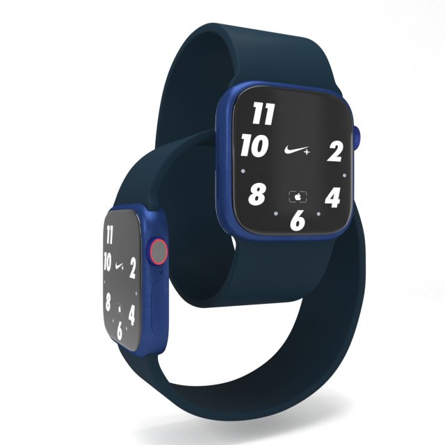 apple watch series 6 3Dモデル .c4d .max .obj .3ds .fbx .stl .blend 