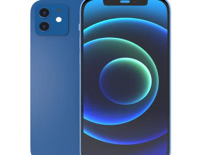produto apple iphone 12 e iphone 12 mini azul Modelo 3D