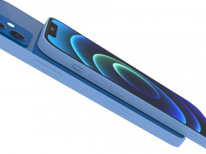 apple iphone 12 and iphone 12 mini blue product 3D Модель
