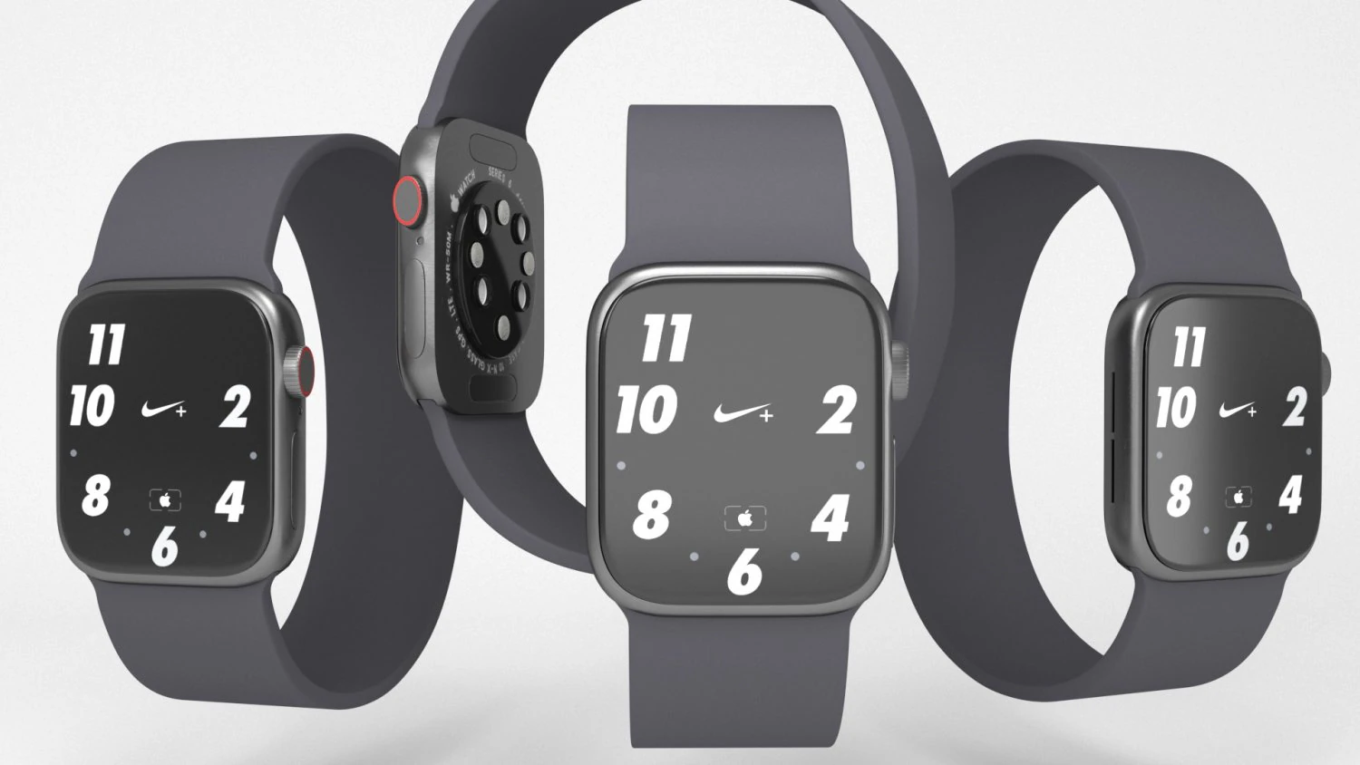apple watch 6 black product 3D Model .c4d .max .obj .3ds .fbx .stl .blend 