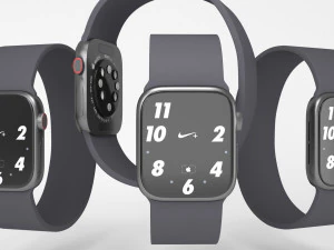 Apple Watch 6 ブラック製品 3Dモデル