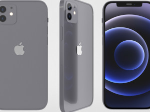 apple iphone 12 black product 3D Model