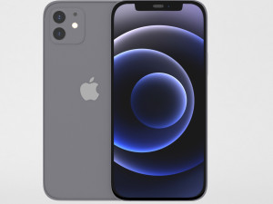 apple iphone 12 black product 3D Model