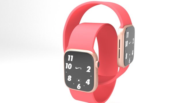 apple watch serires 6 rrmm red 3D-Modell .c4d .max .obj .3ds .fbx .stl .blend 