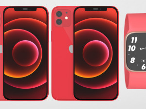iphone 12 with apple watch 6 3D Модель