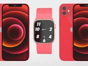 iphone 12 with apple watch 6 3D Модель