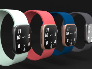 Apple Watch Series 6, alle Farben im Set 3D Modell