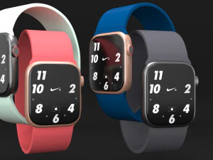 Apple Watch Series 6, alle Farben im Set 3D Modell