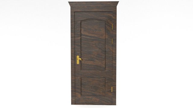 wooden door Modelo 3D .c4d .max .obj .3ds .fbx .stl .blend 
