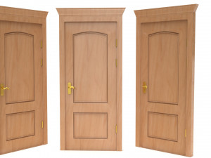 entrance wooden door 3D Model