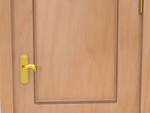 porta de madeira de entrada Modelo 3D