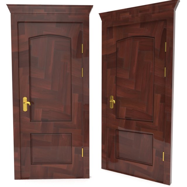 entrance door 3D Model .c4d .max .obj .3ds .fbx .stl .blend 