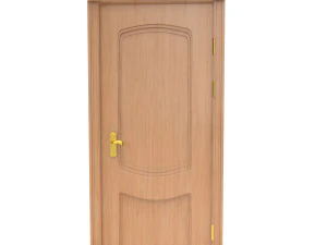 entrance wooden door set 3D Model