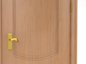entrance wooden door set 3D Model