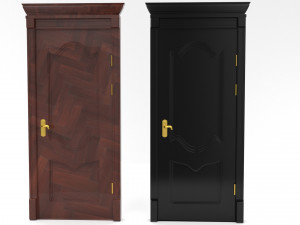 modern interior door set 3D 모델