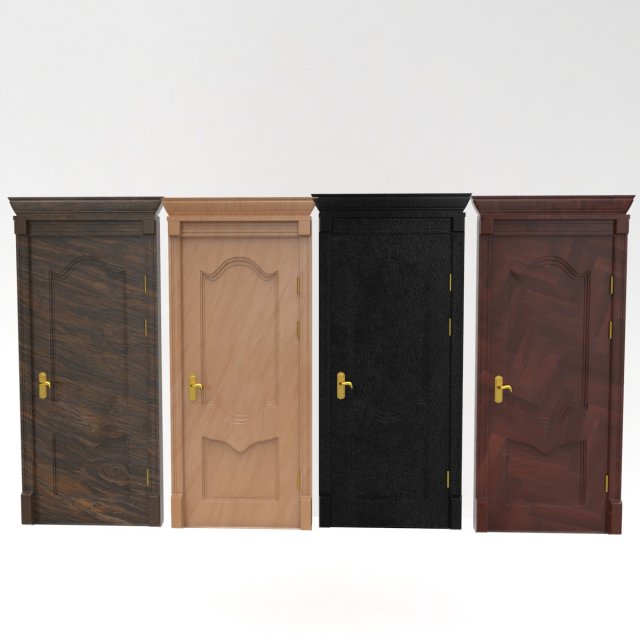 entrance door collection 3D Модель .c4d .max .obj .3ds .fbx .stl .blend
