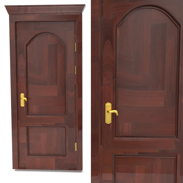 new wooden door Modelo 3D .c4d .max .obj .3ds .fbx .stl .blend 