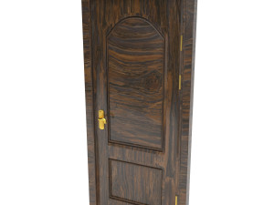 wooden door set 3D Model