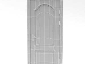 wooden door set 3D Model