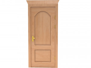 wooden door set 3D Model