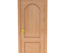wooden door set 3D Model