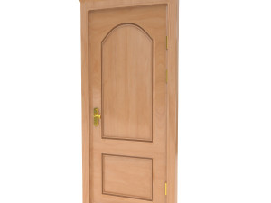 wooden door set 3D Model