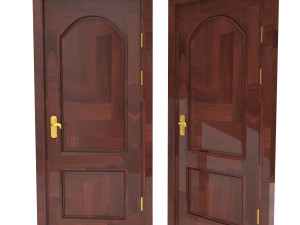 wooden door set 3D Model