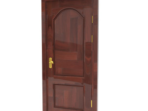 entrance wooden door collection with four designs Modello 3D