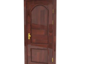 entrance wooden door collection with four designs 3D Model